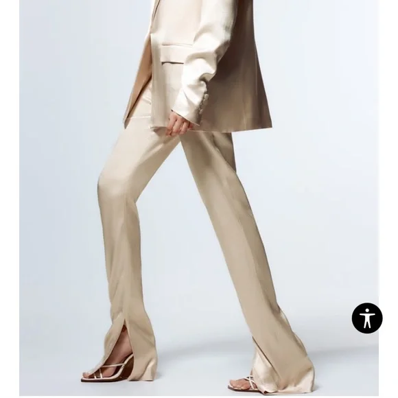 Zara Satin Pants - Picture 5 of 8